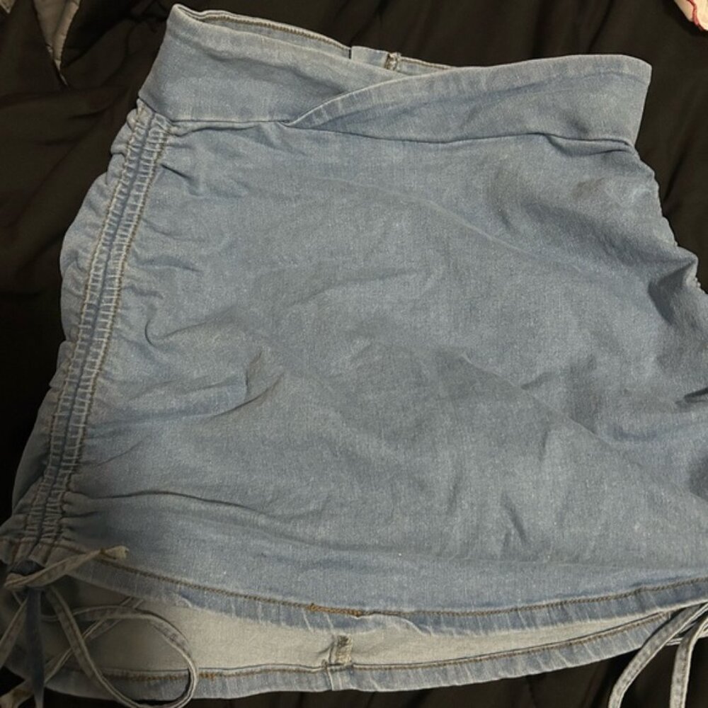 Light Blue Denim Skirt